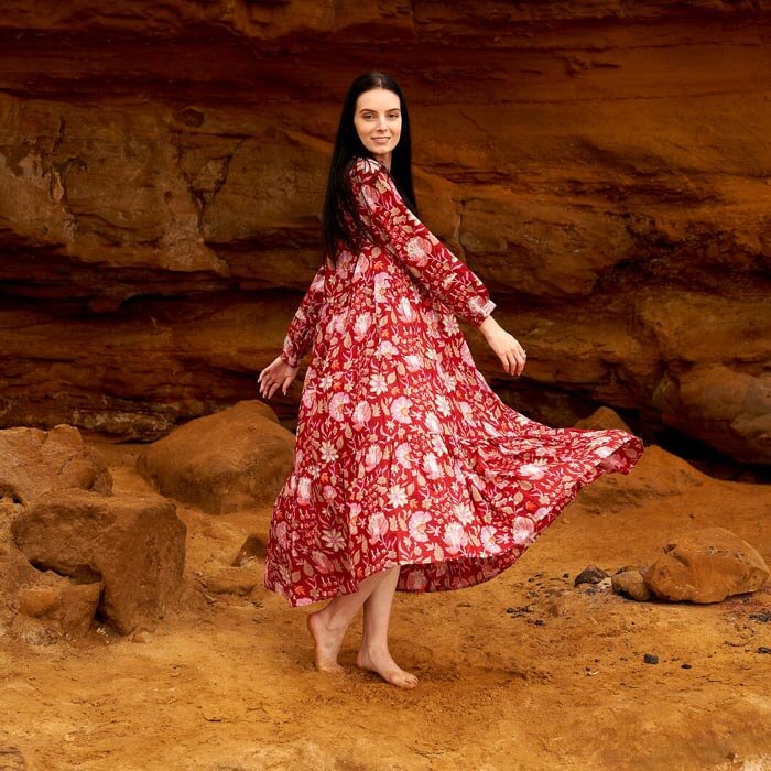 Set of 2 Cotton Maxi Dress Summer Dress Boho dressLong Boho Dress Price includes 2 Sizes S,M,L,XL BD1