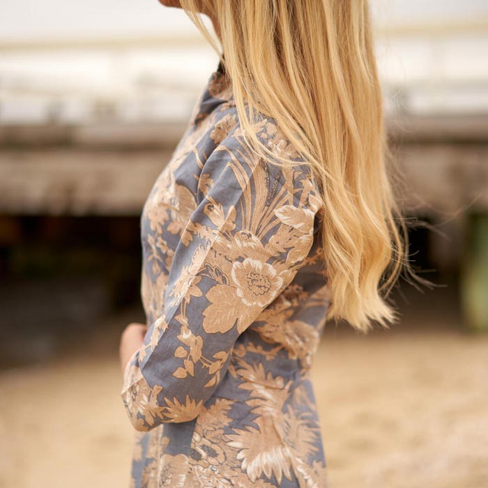 Set of 2 Umbrella Dresses Summer Dress Boho dress Long Boho Dress Blue Floral Print Price includes 2 Sizes S,M,L,XL BD29