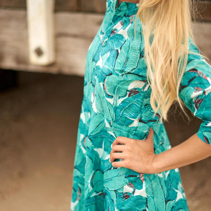Set of 2 Umbrella Dresses Summer Dress Boho dress Long Boho Dress Leave Print Price includes 2 Sizes S,M,L,XL BD32