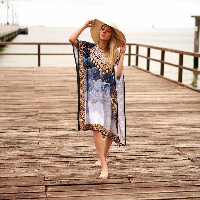 Silk Blend kaftan for women Long Caftan Resort Wear Vacation Beach Dress Boho Silk Dress Kaftan Floral SK10