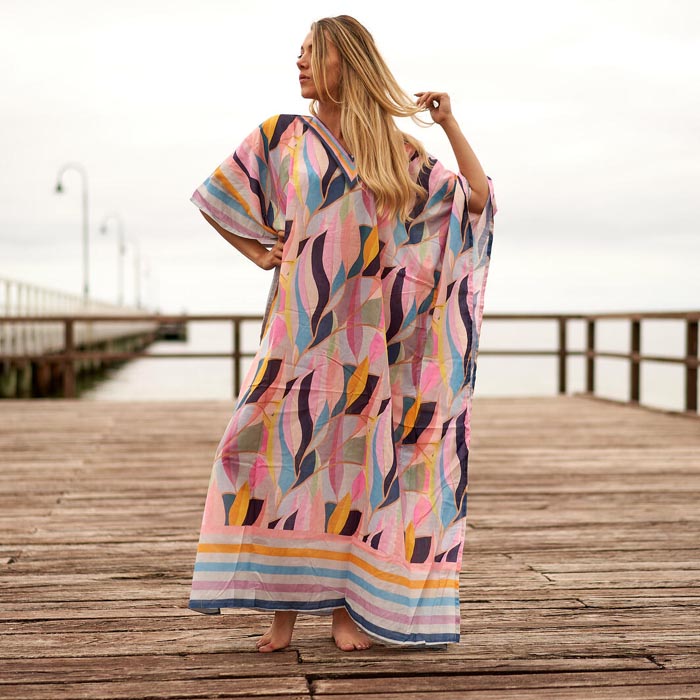 Silk Blend kaftan for women Long Caftan Resort Wear Vacation Beach Dress Boho Silk Dress Kaftan Floral SK12