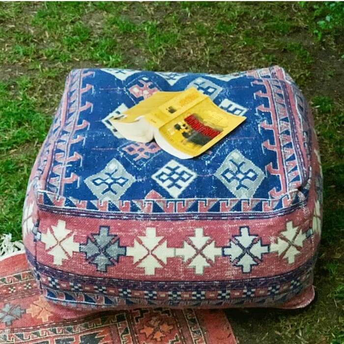 Stunning Moroccan Cushion Cover, Pouf, Beanbag, Yoga Meditation Cushion, Linen Connections, Ottoman, Footstool, Home Decor Gift OT10