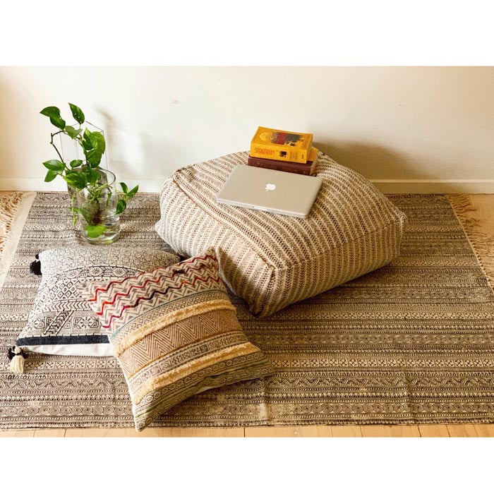 Stunning Moroccan Cushion Cover, Pouf, Beanbag, Yoga Meditation Cushion, Linen Connections, Ottoman, Footstool, Home Decor Gift OT18