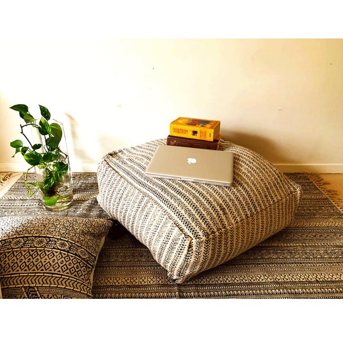 Stunning Moroccan Cushion Cover, Pouf, Beanbag, Yoga Meditation Cushion, Linen Connections, Ottoman, Footstool, Home Decor Gift OT18
