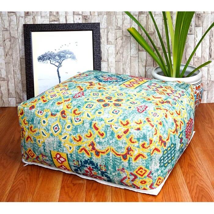 Stunning Moroccan Cushion Cover, Pouf, Beanbag, Yoga Meditation Cushion, Linen Connections, Ottoman, Footstool, Home Decor Gift OT28