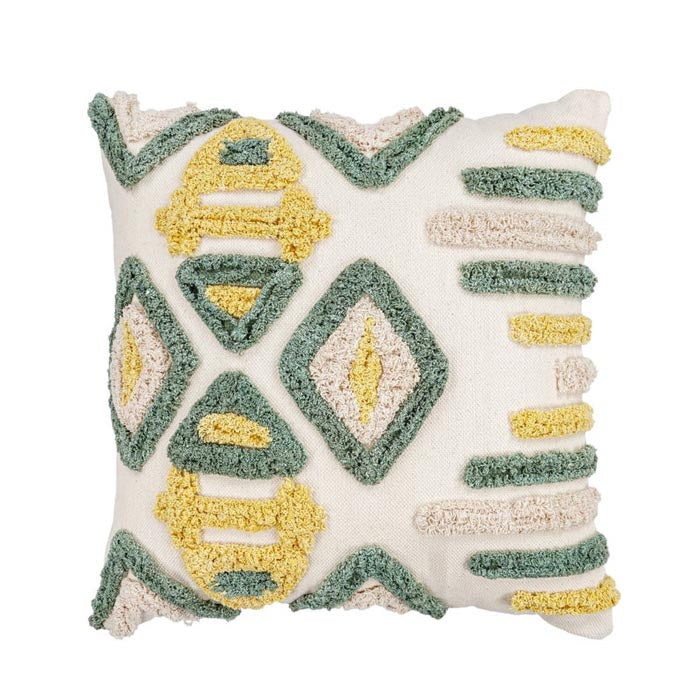 Tassels Linen Cushion Cover 50x50cm Beige Pillow Cover Handmade Boho rustic decor cream Moroccan Cushions Hand Tufted Cushion Lumbar Pillow CC207