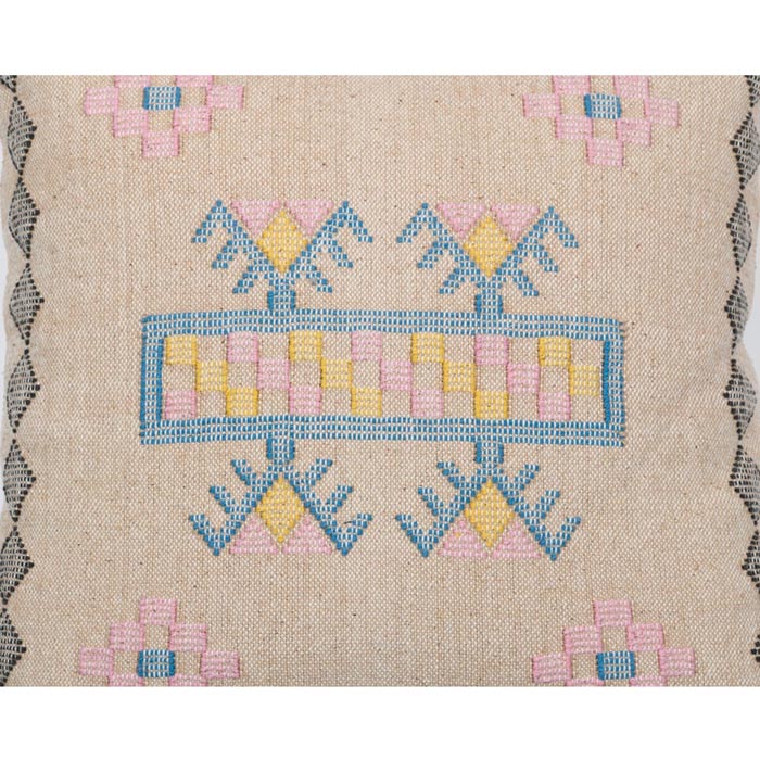 Tassels Linen Cushion Cover 50x50cm Beige Pillow Cover Handmade Boho rustic decor cream Moroccan Cushions Hand Tufted Cushion Lumbar Pillow CC202