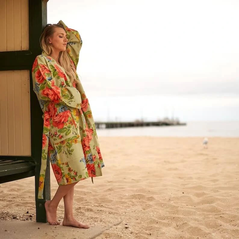 Unisex Waffle Linen Robe| Cotton Kimono Robe| Gift for her| Mother's Valentines Chritmas Wedding Bridesmaids Robes| Summer Bathrobe