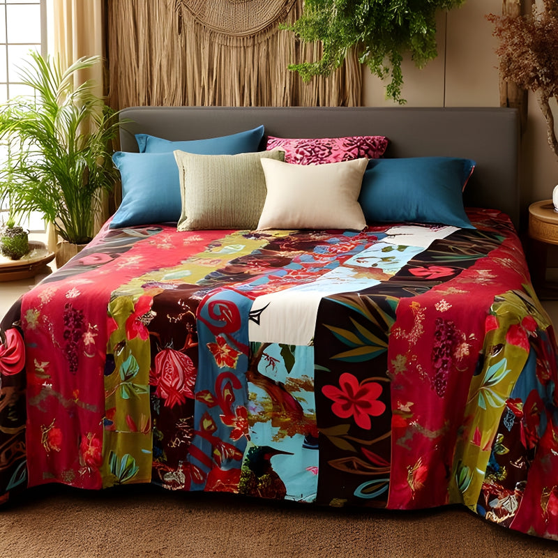 Velvet Floral Quilt - Patchwork Mix