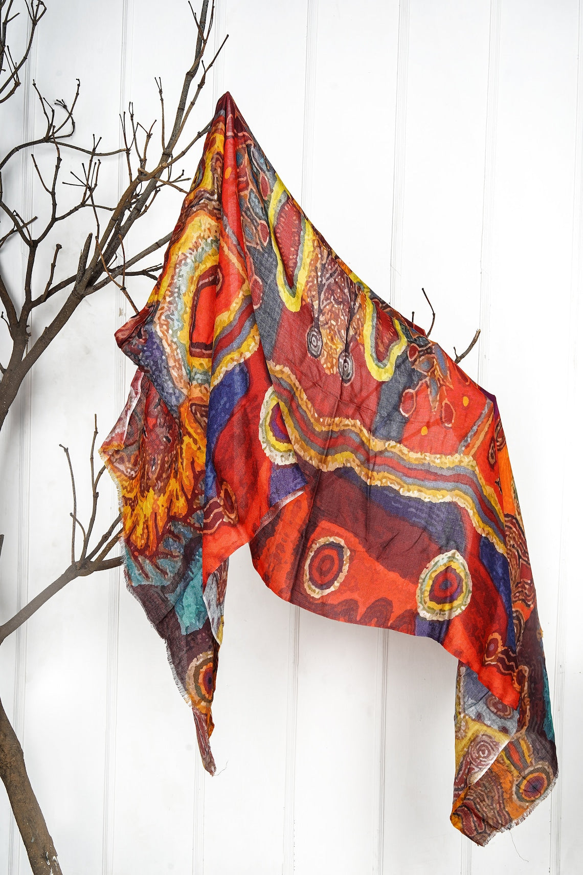 Silk Modal Scarf, long all season scarf in luxurious fabric blend, shawl and wrap, accessories for women, gifts for her, summer scarf, shawl - Maroon