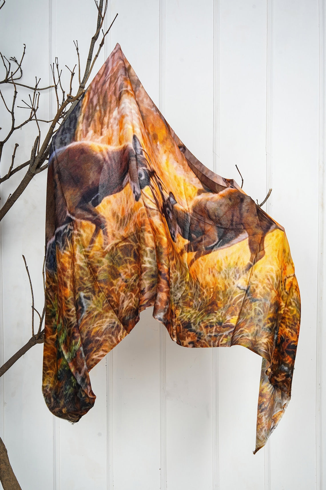 Silk Modal Scarf, long all season scarf in luxurious fabric blend, shawl and wrap, accessories for women, gifts for her, summer scarf, shawl - Brown