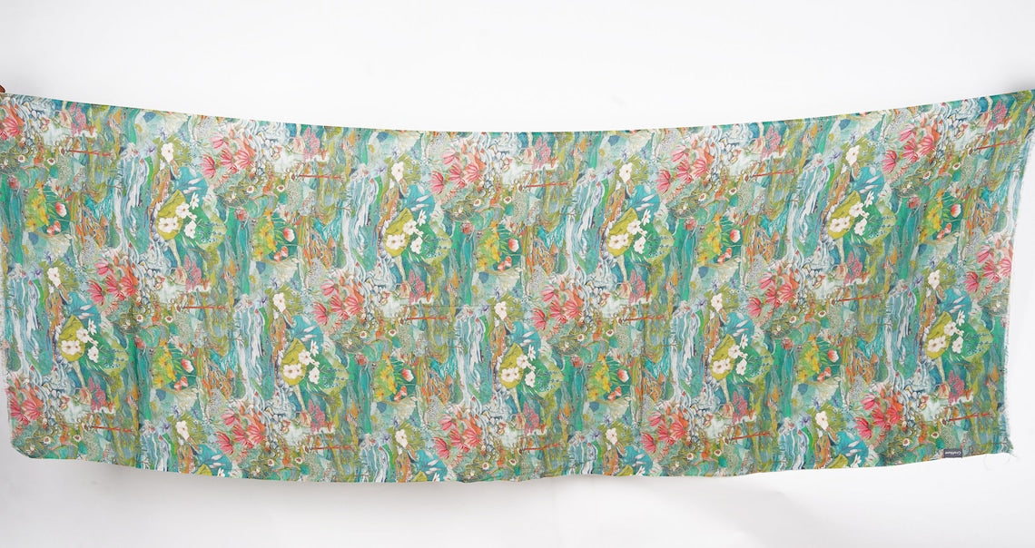 Silk Modal Scarf, long all season scarf in luxurious fabric blend, shawl and wrap, accessories for women, gifts for her, summer scarf, shawl - Mint Green