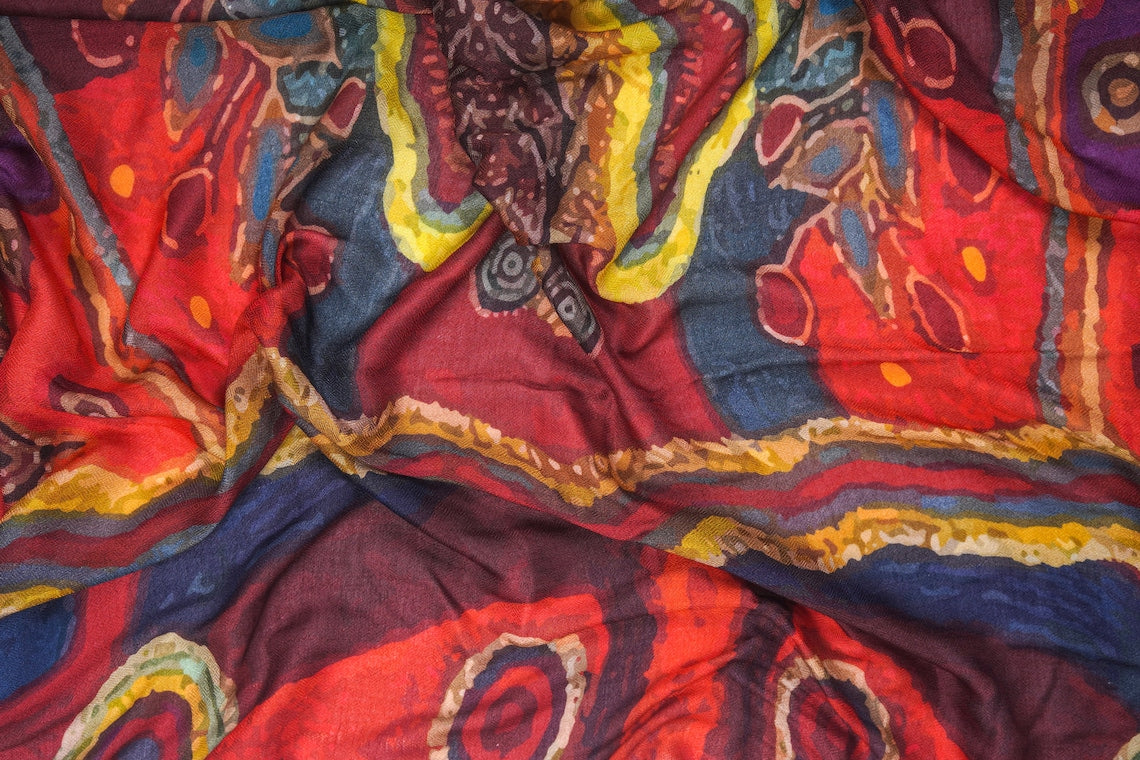 Silk Modal Scarf, long all season scarf in luxurious fabric blend, shawl and wrap, accessories for women, gifts for her, summer scarf, shawl - Maroon